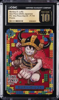 2025 ONE PIECE JPN PC: ONE PIECE DAY'25, PROMO MONKEY D. LUFFY CGC 10 PRISTINE - Image 1