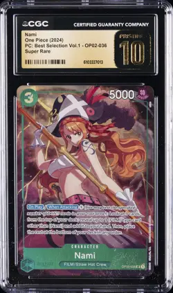 2024 ONE PIECE PC: BEST SELECTION VOL. 1 SUPER RARE NAMI CGC 10 PRISTINE - Image 1