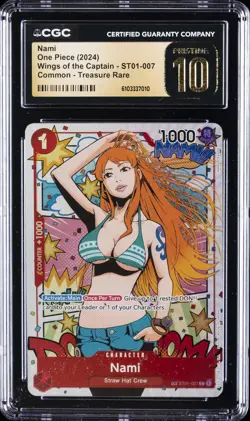 2024 ONE PIECE WINGS OF THE CAPTAIN COMMON - TREASURE RARE NAMI CGC 10 PRISTINE - Image 1