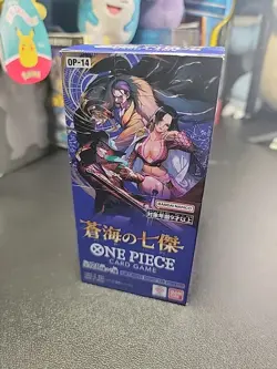 🔥 One Piece: OP-14 TCG The Azure Sea's Seven Booster Box 24 Packs JPN - Image 1