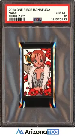 One Piece 2010 Nami February One Piece Hanafuda GEM MINT PSA 10 - Image 1