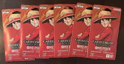 One Piece TCG Carrying On His Will Sleeved Booster Pack OP-13 English Lot Of 6 - Image 1