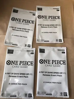 One Piece Tournament Release Event Pack OP-11 x 4 Fist of Divine Speed - Image 1