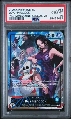 2025 ONE PIECE PROMOS PSA MAGAZINE EXCLUSIVE #038 BOA HANCOCK PSA 10 - Image 1