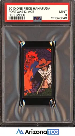 One Piece 2010 Portgas D. Ace December One Piece Hanafuda PSA 9 - Image 1