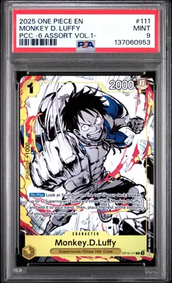 2025 ONE PIECE PREMIUM CARD COLLECTION-6 ASSORT VOL.1- MONKEY D. LUFFY PSA 9 - Image 1