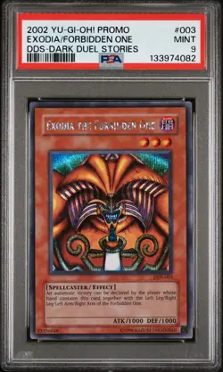 2002 YU-GI-OH! PROMO DDS-DARK DUEL STORIES #003 EXODIA THE FORBIDDEN ONE PSA 9 - Image 1
