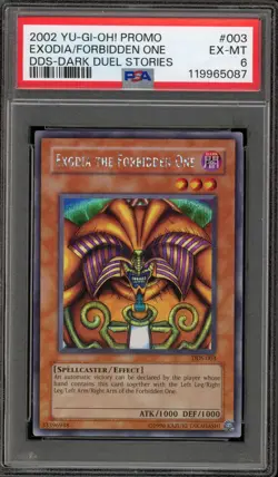 Yu-Gi-Oh! Exodia The Forbidden One Dark Duel Stories Promo DDS-003 PSA 6 - Image 1