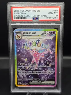2025 POKEMON PRISMATIC EVOLUTIONS SPECIAL ILLUSTRATION RARE ESPEON EX PSA 10 - Image 1