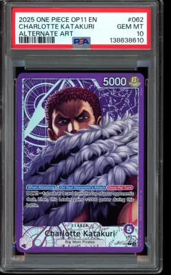 PSA 10 Charlotte Katakuri OP11-062 Alternate Art Leader - A Fist of Divine Speed - Image 1