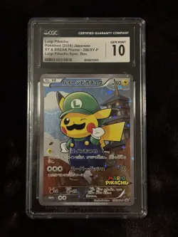 Pokemon Luigi Pikachu #296/XY-P Japanese CGC 10 Gem Mint - Image 1