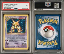 Alakazam 1/102 Pokemon Card Holo Base Set Shadowless 1999 Nintendo WOTC PSA 7 - Image 3