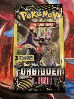 POKEMON Sun Moon FORBIDDEN LIGHT 3 Card Mini Booster Packs sealed Pack Art Set - Image 2