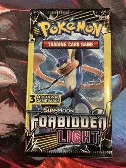 POKEMON Sun Moon FORBIDDEN LIGHT 3 Card Mini Booster Packs sealed Pack Art Set - Image 4