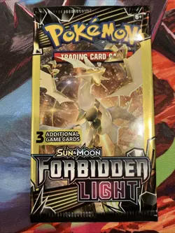 POKEMON Sun Moon FORBIDDEN LIGHT 3 Card Mini Booster Packs sealed Pack Art Set - Image 5
