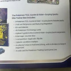Pokemon TCG Scarlet & Violet Surging Sparks Elite Trainer Box ETB New/Sealed - Image 4