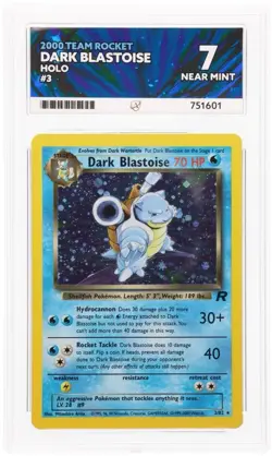 ACE 7 Dark Blastoise Holo Card 3/82 WOTC Rare Vintage Pokemon TCG - Image 1