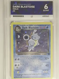Pokemon TCG Dark Blastoise 3/82 Team Rocket Rare Holo Card Ace 6 - Image 2