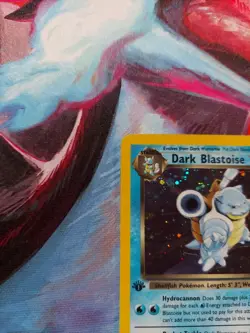 Dark Blastoise 1st Edition 3/82 Team Rocket Holo Rare Pokemon Card TCG - LP - Image 3