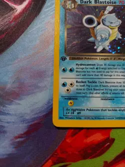 Dark Blastoise 1st Edition 3/82 Team Rocket Holo Rare Pokemon Card TCG - LP - Image 4
