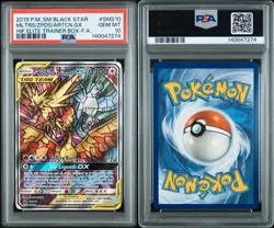 2019 Pokemon Moltres & Zapdos & Articuno GX SM210 Hidden Fates PSA GEM MINT 10 - Image 3