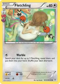 Fletchling RC25/RC32 Common Generations: Radiant Collection Pokemon Card - Image 1