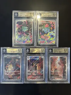 BGS 9.5 Pokemon Card Game Japanese Art Rare 5 Card Set Bulk Holo AR - Image 1