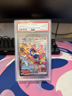 Pokemon TCG Greninja EX Card 214/167 SIR, Twilight Masquerade Psa 10 - Image 1