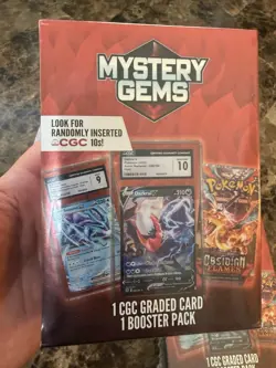 (4) LOT Walmart Mystery Gems Pokemon CGC Box (4 Graded Card & 4 Random Pack) New - Image 2