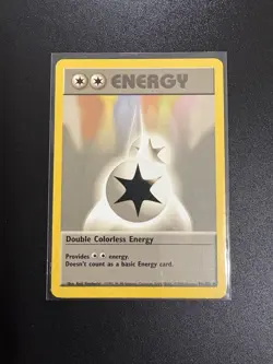DOUBLE COLORLESS ENERGY Base Set Energy Nm-Lp Vintage Pokemon Card WOTC - Image 1