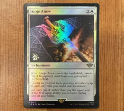 Forge Anew [Prerelease], R 0017, NM Foil Promo, MTG LotR Lord Rings Anduril Card - Image 1