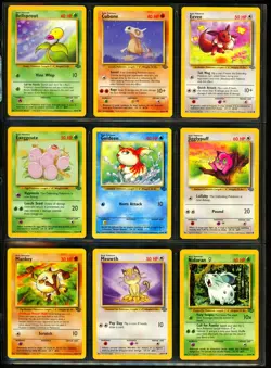 1999 Pokemon JUNGLE & FOSSIL Set COMPLETE Unlimited Edition COMMON Cards Lot NM - Image 2