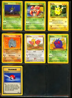 1999 Pokemon JUNGLE & FOSSIL Set COMPLETE Unlimited Edition COMMON Cards Lot NM - Image 4