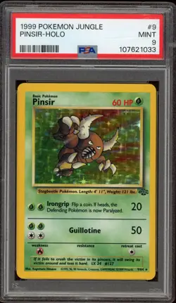 1999 Pokemon Jungle Pinsir #9 Holo Card PSA 9 Base Set Unlimited WOTC Mint - Image 1