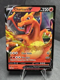 Pokemon TCG Charizard V Darkness Ablaze 019/189 Holo Ultra Rare Card - Image 1