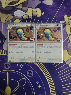 2X Dudunsparce 129/162 HOLO Play Stamp Prize Pack - NM Pokemon Card - Image 1