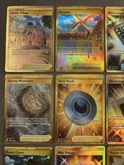 Pokemon Gold Secret Rare Card Lot of 9 NM Cards Max Potion Artazon - Image 2