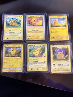 Pokemon TCG Pikachu 6 Card Lot - Reverse Holo And Commons - Image 1