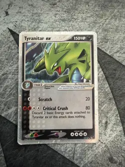 Pokemon TCG Tyranitar EX Holo Ultra Rare Card 17/17 Pop Series 1 - LP - Image 1