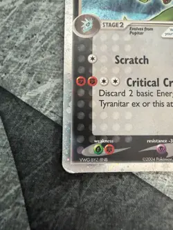 Pokemon TCG Tyranitar EX Holo Ultra Rare Card 17/17 Pop Series 1 - LP - Image 4