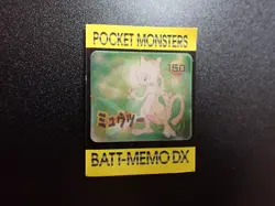 Pokemon 90's Tomy Batt Memo Battle Game Note Card 3D Mewtwo Mew #6190 - Image 3