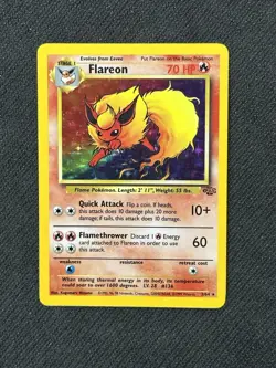 Flareon 3/64 Jungle Holo Rare Pokemon Card - Image 1