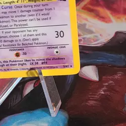 Pokemon Gengar 5/62 Fossil Holo Rare 1999 WOTC Vintage Card LP/MP Condition - Image 5