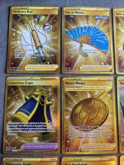 Pokemon Gold Secret Rare Card Lot of 9 NM Cards Ordinary Rod Urn Of Vitality - Image 2