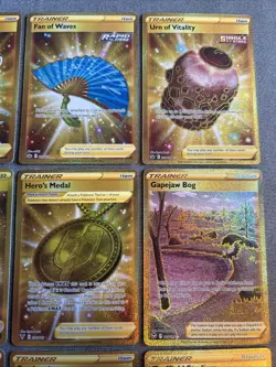 Pokemon Gold Secret Rare Card Lot of 9 NM Cards Ordinary Rod Urn Of Vitality - Image 3