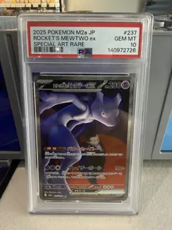 PSA 10 Team Rocket's Mewtwo ex SAR 237/193 MEGA Dream M2a Pokemon Card Japanese - Image 1
