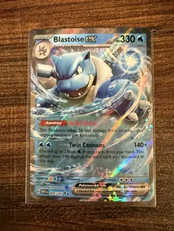 Blastoise ex 009/165 Pokemon Card- Near Mint- 151 - Image 1