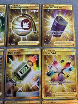 Pokemon Gold Secret Rare Card Lot of 9 NM/M Cards Turbo Patch Multi Switch - Image 3