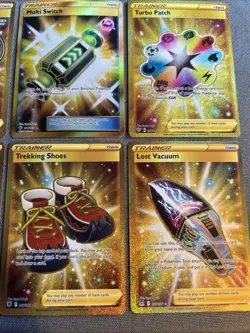 Pokemon Gold Secret Rare Card Lot of 9 NM/M Cards Turbo Patch Multi Switch - Image 4