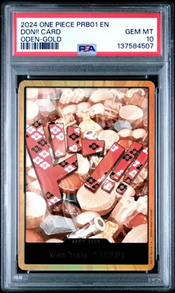2024 ONE PIECE PREM BOOSTER ONE PIECE CARD THE BEST ODEN GOLD DON!! CARD PSA 10 - Image 1